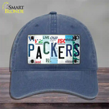 Packers Strip Art Novelty License Plate Hat Tag Unconstructed Cotton / Navy