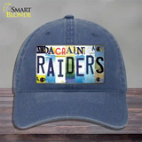 Raiders Strip Art Novelty License Plate Hat Tag Unconstructed Cotton / Navy