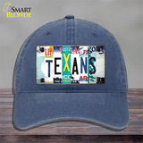 Texans Strip Art Novelty License Plate Hat Tag Unconstructed Cotton / Navy