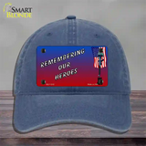 Remembering Our Heroes Novelty License Plate Hat Unconstructed Cotton / Navy