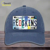 Redskins Strip Art Novelty License Plate Hat Tag Unconstructed Cotton / Navy