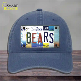 Bears Strip Art Novelty License Plate Hat Tag Unconstructed Cotton / Navy