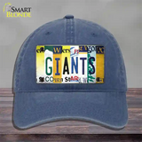 Giants Strip Art Novelty License Plate Hat Tag Unconstructed Cotton / Navy