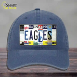 Eagles Strip Art Novelty License Plate Hat Tag Unconstructed Cotton / Navy