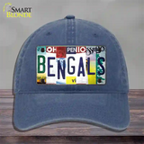 Bengals Strip Art Novelty License Plate Hat Tag Unconstructed Cotton / Navy