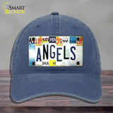 Angels Strip Art Novelty License Plate Hat Tag Unconstructed Cotton / Navy