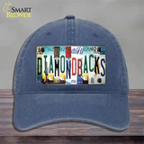 Diamondbacks Strip Art Novelty License Plate Hat Tag Unconstructed Cotton / Navy