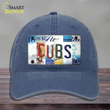 Cubs Strip Art Novelty License Plate Hat Tag Unconstructed Cotton / Navy