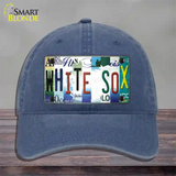 White Sox Strip Art Novelty License Plate Hat Tag Unconstructed Cotton / Navy