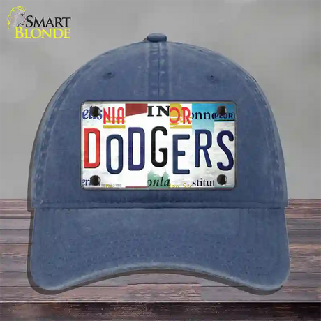 Dodgers Strip Art Novelty License Plate Hat Tag Unconstructed Cotton / Navy