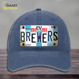 Brewers Strip Art Novelty License Plate Hat Tag Unconstructed Cotton / Navy