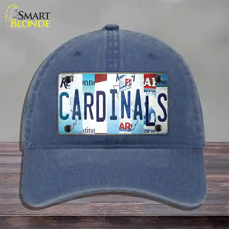 Cardinals Baseball Strip Art Novelty License Plate Hat Tag Unconstructed Cotton / Navy