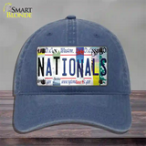 Nationals Strip Art Novelty License Plate Hat Tag Unconstructed Cotton / Navy