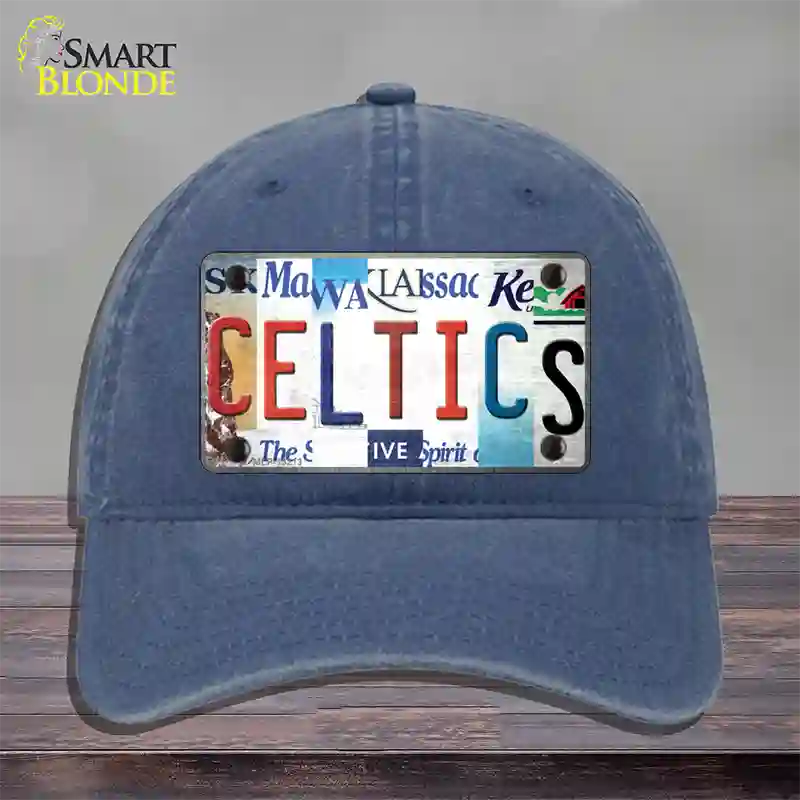 Celtics Strip Art Novelty License Plate Hat Tag Unconstructed Cotton / Navy