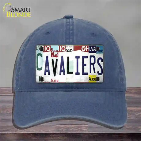 Cavaliers Strip Art Novelty License Plate Hat Tag Unconstructed Cotton / Navy