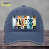 Pacers Strip Art Novelty License Plate Hat Tag Unconstructed Cotton / Navy