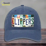 Clippers Strip Art Novelty License Plate Hat Tag Unconstructed Cotton / Navy