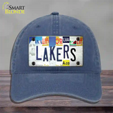 Lakers Strip Art Novelty License Plate Hat Tag Unconstructed Cotton / Navy