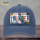 Thunder Strip Art Novelty License Plate Hat Tag Unconstructed Cotton / Navy