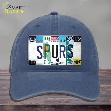 Spurs Strip Art Novelty License Plate Hat Tag Unconstructed Cotton / Navy