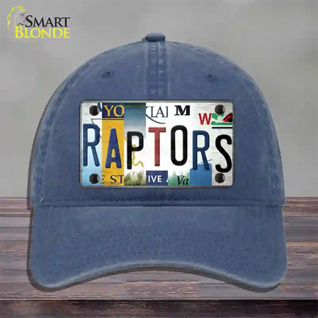 Raptors Strip Art Novelty License Plate Hat Tag Unconstructed Cotton / Navy