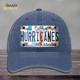 Hurricanes Strip Art Novelty License Plate Hat Tag Unconstructed Cotton / Navy