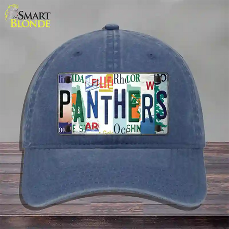 Panthers Hockey Strip Art Novelty License Plate Hat Tag Unconstructed Cotton / Navy