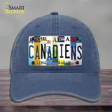 Canadiens Strip Art Novelty License Plate Hat Tag Unconstructed Cotton / Navy