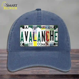 Avalanche Strip Art Novelty License Plate Hat Tag Unconstructed Cotton / Navy