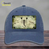 Scorpio Zodiac Novelty License Plate Hat Unconstructed Cotton / Navy