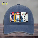 Oilers Strip Art Novelty License Plate Hat Tag Unconstructed Cotton / Navy