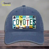 Coyotes Strip Art Novelty License Plate Hat Tag Unconstructed Cotton / Navy