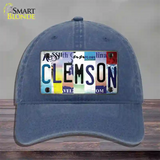 Clemson Strip Art Novelty License Plate Hat Tag Unconstructed Cotton / Navy