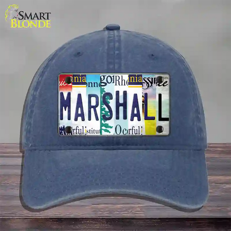 Marshall Strip Art Novelty License Plate Hat Tag Unconstructed Cotton / Navy