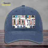 Oklahoma State Strip Art Novelty License Plate Hat Tag Unconstructed Cotton / Navy