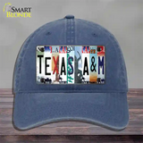 Texas A&M Strip Art Novelty License Plate Hat Tag Unconstructed Cotton / Navy