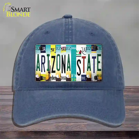 Arizona State Strip Art Novelty License Plate Hat Tag Unconstructed Cotton / Navy