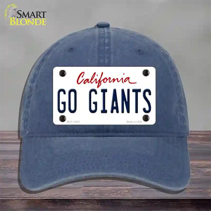 Go Giants Novelty License Plate Hat Tag Unconstructed Cotton / Navy