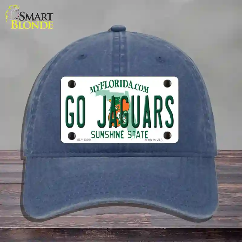 Go Jaguars Novelty License Plate Hat Tag Unconstructed Cotton / Navy