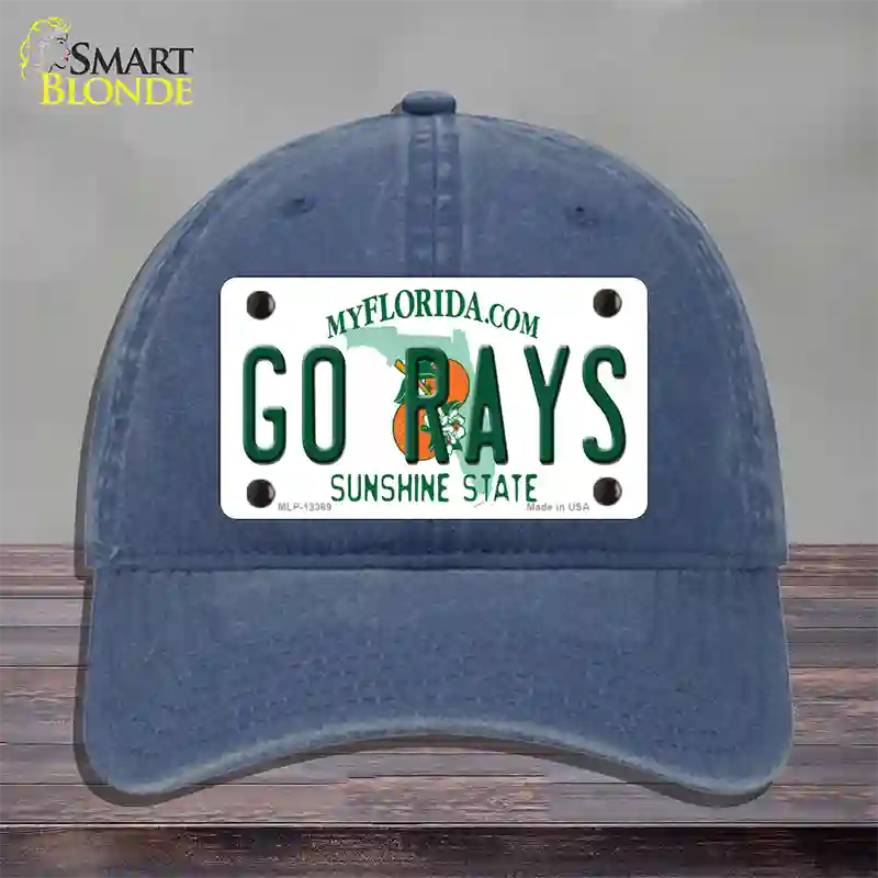 Go Rays Novelty License Plate Hat Tag Unconstructed Cotton / Navy