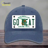 Go Heat Novelty License Plate Hat Tag Unconstructed Cotton / Navy