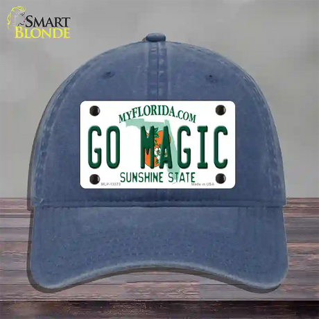 Go Magic Novelty License Plate Hat Tag Unconstructed Cotton / Navy