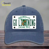 Go Lightning Novelty License Plate Hat Tag Unconstructed Cotton / Navy