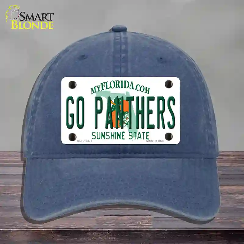 Go Panthers Novelty License Plate Hat Tag Unconstructed Cotton / Navy