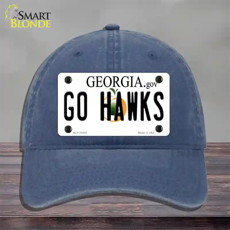 Go Hawks Novelty License Plate Hat Tag Unconstructed Cotton / Navy