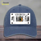 Number 1 Hawks Fan Novelty License Plate Hat Tag Unconstructed Cotton / Navy