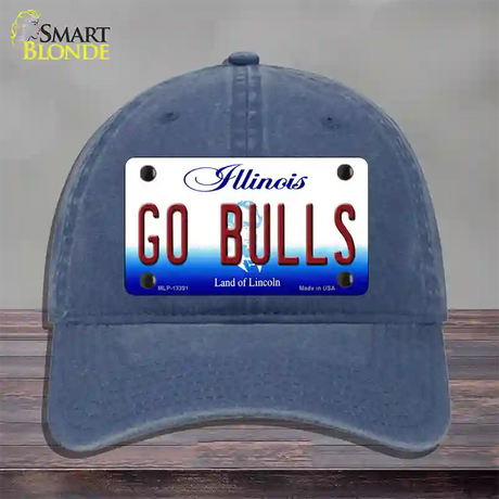 Go Bulls Novelty License Plate Hat Tag Unconstructed Cotton / Navy