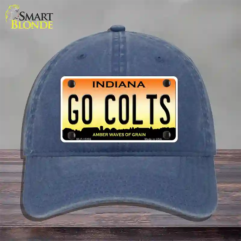 Go Colts Novelty License Plate Hat Tag Unconstructed Cotton / Navy