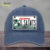 Go Saints Novelty License Plate Hat Tag Unconstructed Cotton / Navy