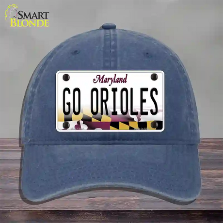 Go Orioles Novelty License Plate Hat Tag Unconstructed Cotton / Navy